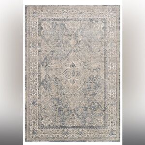 Teagan TEA-04 6'7" x 9'2" Rectangular Sky, Natural